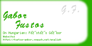 gabor fustos business card
